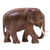 Wood sculpture, 'Relaxed Little Elephant' - Hand Made Wood Elephant Sculpture from Thailand (image 2d) thumbail