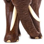 Wood sculpture, 'Relaxed Little Elephant' - Hand Made Wood Elephant Sculpture from Thailand