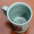 Celadon ceramic mug, 'Tiger's Taste' - Hand Painted Celadon Ceramic Tiger Mug from Thailand (image 2c) thumbail