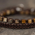 Jasper and leather wrap bracelet, 'Stone Charms' - Handmade Jasper and Leather Wrap Bracelet from Thailand (image 2c) thumbail