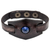 Lapis lazuli and leather wristband bracelet, 'Blue Soul' - Leather and Lapis Lazuli Adjustable Snap Bracelet (image 2d) thumbail