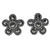 Marcasite stud earrings, 'Pretty Blossoms' - Sterling Silver and Marcasite Flower Stud Earrings thumbail