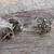 Marcasite stud earrings, 'Pretty Blossoms' - Sterling Silver and Marcasite Flower Stud Earrings (image 2c) thumbail