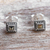 Marcasite stud earrings, 'Gorgeous Love' - Sterling Silver and Marcasite Square Stud Earrings (image 2) thumbail