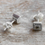 Marcasite stud earrings, 'Gorgeous Love' - Sterling Silver and Marcasite Square Stud Earrings (image 2c) thumbail