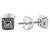 Marcasite stud earrings, 'Gorgeous Love' - Sterling Silver and Marcasite Square Stud Earrings (image 2e) thumbail