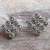 Marcasite button earrings, 'Looking Good' - Marcasite and Sterling Silver Button Earrings from Thailand (image 2) thumbail