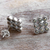 Marcasite button earrings, 'Looking Good' - Marcasite and Sterling Silver Button Earrings from Thailand