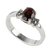 Garnet single-stone ring, 'Believe in Love' - Garnet and Sterling Silver Single Stone Ring from Thailand thumbail