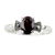 Garnet single-stone ring, 'Believe in Love' - Garnet and Sterling Silver Single Stone Ring from Thailand (image 2e) thumbail