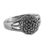 Marcasite cocktail ring, 'Glistening Dome' - Sterling Silver and Marcasite Cocktail Ring Thailand (image 2d) thumbail