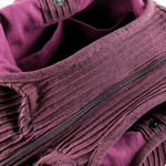 Cotton shoulder bag, 'Thai Texture in Wine' - 100% Cotton Textured Shoulder Bag in Wine from Thailand