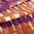 Silk shawl, 'River Sands' - Hand Woven Tie Dye Silk Shawl in Pumpkin and Purple Thailand (image 2e) thumbail