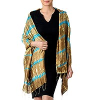 Silk shawl, 'Shifting Sands'