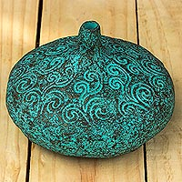 Decorative recycled paper vase, Swirling Sea