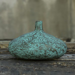 Decorative recycled paper vase, 'Swirling Sea' - Handmade Decorative Recycled Paper Vase from Thailand