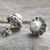 Cultured pearl and marcasite stud earrings, 'Cotton Buds' - Cultured Pearl Marcasite Stud Earrings from Thailand (image 2b) thumbail