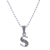 Marcasite pendant necklace, 'Silver Letter' - Marcasite and Sterling Silver Initial Pendant Necklace (image 2b) thumbail