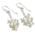 Cultured pearl dangle earrings, 'Princess of the Sea' - Sterling Silver and Cultured Pearl Dangle Earrings (image 2d) thumbail