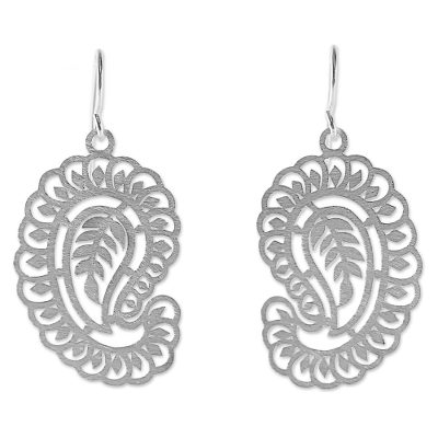 Sterling silver dangle earrings, 'Bright Paisleys' - Sterling Silver Paisley Dangle Earrings from Thailand