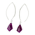 Chalcedony dangle earrings, 'Magenta Orchid' - Magenta Chalcedony Sterling Silver Dangle Earrings Thailand (image 2c) thumbail
