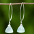Chalcedony dangle earrings, 'Misty Aqua' - Misty Aqua Chalcedony Dangle Earrings from Thailand (image 2b) thumbail