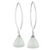 Chalcedony dangle earrings, 'Misty Aqua' - Misty Aqua Chalcedony Dangle Earrings from Thailand (image 2d) thumbail