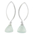 Chalcedony dangle earrings, 'Misty Aqua' - Misty Aqua Chalcedony Dangle Earrings from Thailand (image 2e) thumbail