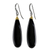 Gold accent onyx dangle earrings, 'Cosmos Drops in Black' - Gold Accent Black Onyx Dangle Earrings from Thailand thumbail