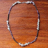 Multi-gemstone beaded necklace, Midnight Wanderer