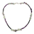 Multi-gemstone beaded necklace, 'Midnight Wanderer' - Amethyst Onyx and Fluorite Beaded Necklace from Thailand