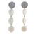 Quartz dangle earrings, 'Floating Moons' - White Quartz Dangle Earrings from Thailand