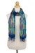 Silk scarf, 'Enchanting Love' - Hand Woven Fringed Silk Scarf in Multicolor from Thailand (image 2c) thumbail