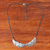 Silver pendant necklace, 'Precious Leaves' - Karen Silver Leafy Pendant Necklace from Thailand (image 2b) thumbail