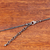 Silver pendant necklace, 'Precious Leaves' - Karen Silver Leafy Pendant Necklace from Thailand (image 2d) thumbail