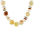 Jade and quartz beaded necklace, 'Moonlight Discs' - Jade Glass and Quartz Beaded Necklace from Thailand thumbail