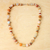 Jade and quartz beaded necklace, 'Moonlight Discs' - Jade Glass and Quartz Beaded Necklace from Thailand (image 2b) thumbail