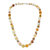 Jade and quartz beaded necklace, 'Moonlight Discs' - Jade Glass and Quartz Beaded Necklace from Thailand (image 2e) thumbail