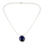 Lapis lazuli pendant necklace, 'Spangled Oval' - Sterling Silver and Lapis Lazuli Pendant Necklace Thailand (image 2e) thumbail