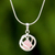 Rose quartz pendant necklace, 'Pink Orb of Energy' - Sterling Silver Rose Quartz Pendant Necklace from Thailand (image 2) thumbail