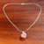 Rose quartz pendant necklace, 'Pink Orb of Energy' - Sterling Silver Rose Quartz Pendant Necklace from Thailand (image 2c) thumbail
