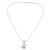 Rose quartz pendant necklace, 'Pink Orb of Energy' - Sterling Silver Rose Quartz Pendant Necklace from Thailand (image 2d) thumbail