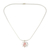 Rose quartz pendant necklace, 'Pink Orb of Energy' - Sterling Silver Rose Quartz Pendant Necklace from Thailand (image 2e) thumbail