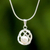 Cultured pearl pendant necklace, 'White Orb of Energy' - Thai Sterling Silver and Cultured Pearl Pendant Necklace (image 2) thumbail