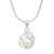 Cultured pearl pendant necklace, 'White Orb of Energy' - Thai Sterling Silver and Cultured Pearl Pendant Necklace thumbail