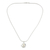 Cultured pearl pendant necklace, 'White Orb of Energy' - Thai Sterling Silver and Cultured Pearl Pendant Necklace