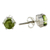 Peridot stud earrings, 'To the Point' - Sterling Silver and Peridot Stud Earrings from Thailand (image 2d) thumbail