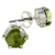 Peridot stud earrings, 'To the Point' - Sterling Silver and Peridot Stud Earrings from Thailand (image 2e) thumbail