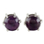 Amethyst stud earrings, 'To the Point' - Sterling Silver and Amethyst Stud Earrings from Thailand thumbail