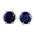 Lapis lazuli stud earrings, 'To the Point' - Sterling Silver and Lapis Lazuli Stud Earrings from Thailand thumbail